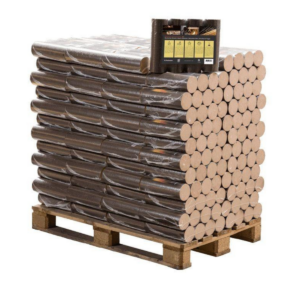 Ronde Beuken Houtbriketten 960 kg Pallet – 96 Pakken x 10 kg